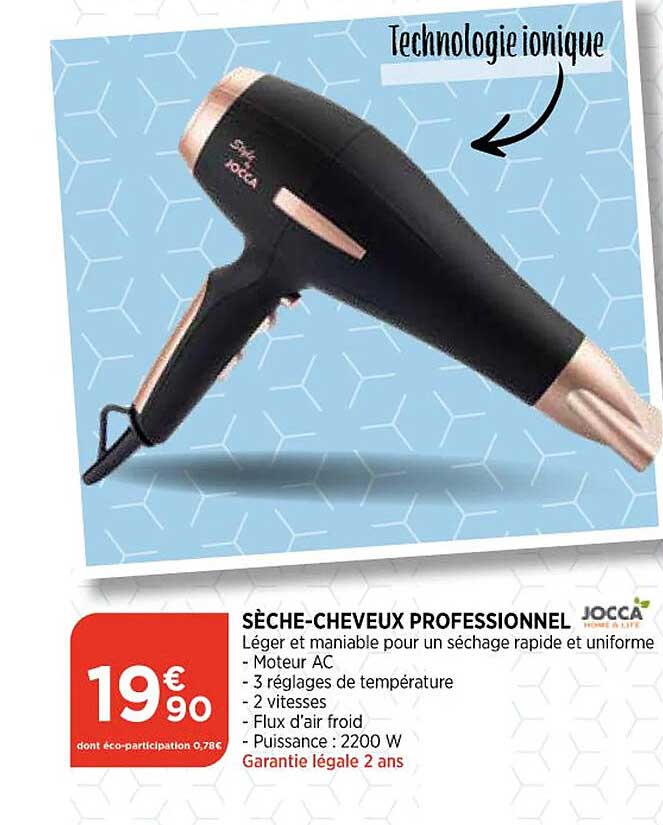 sèche-cheveux professionnel jocca