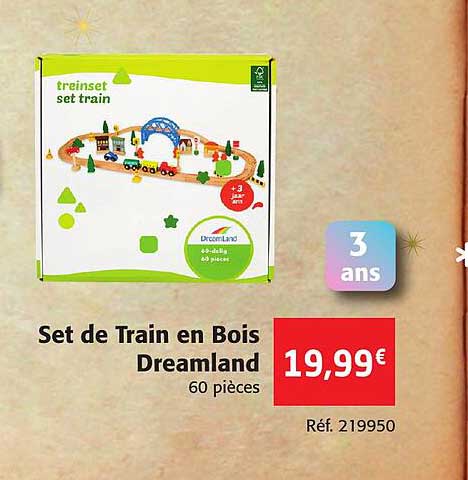set de train en bois dreamland