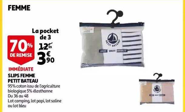 slips femme petit bateau