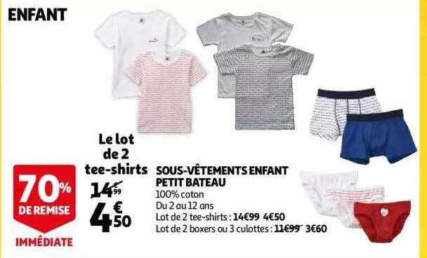 sous-vêtements enfant petit bateau