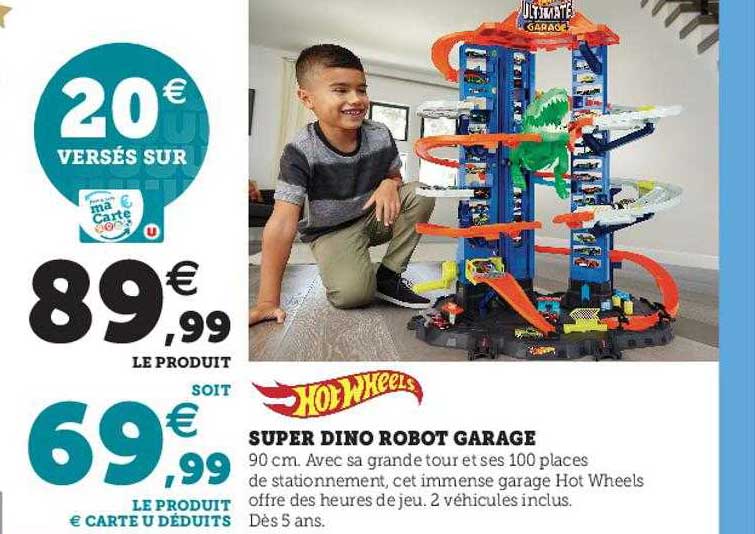 super dino robot garage hot wheels
