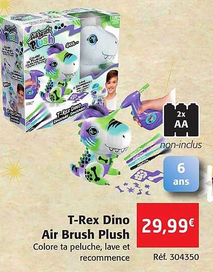 t-rex dino air brush plush