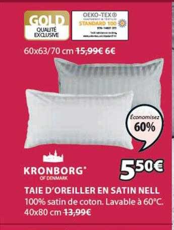 taie d'oreiller en satin nell kronborg