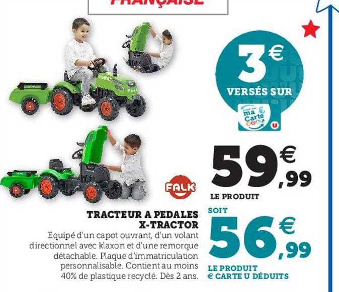 tracteur à pédales x-tractor falk