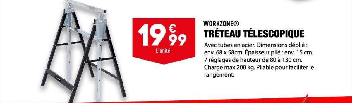 Tréteau Télescopique Workzone