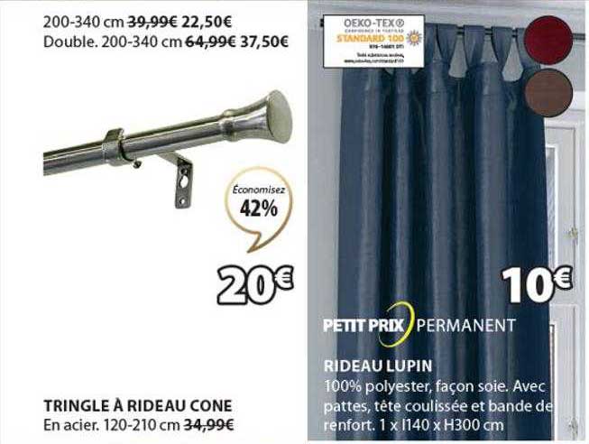 Tringle à Rideau Cone, Rideau Lupin