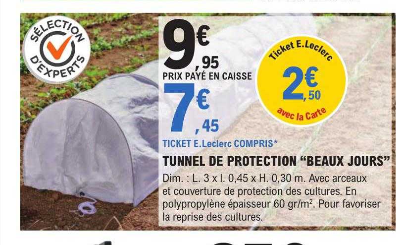 tunnel de protection "beaux jours"