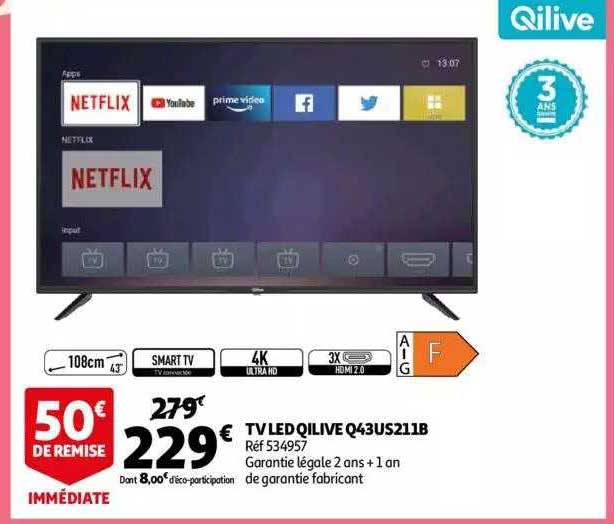 tv led qilive q43us211b