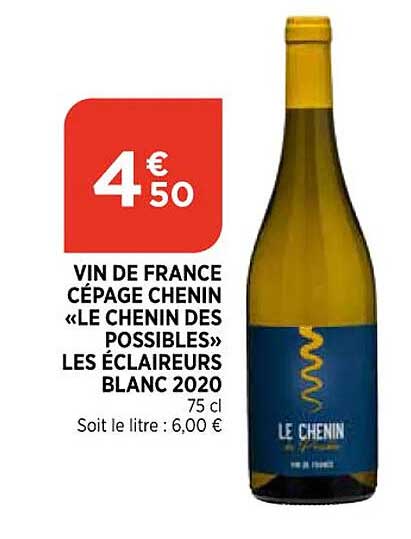 vin de france cépage chenin «le chenin des possibles» les éclaireurs blanc 2020