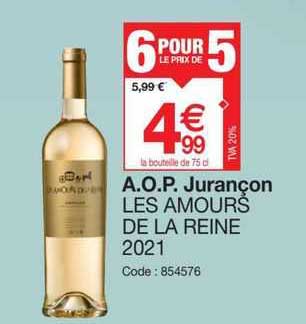 a.o.p. jurançon les amours de la reine 2021