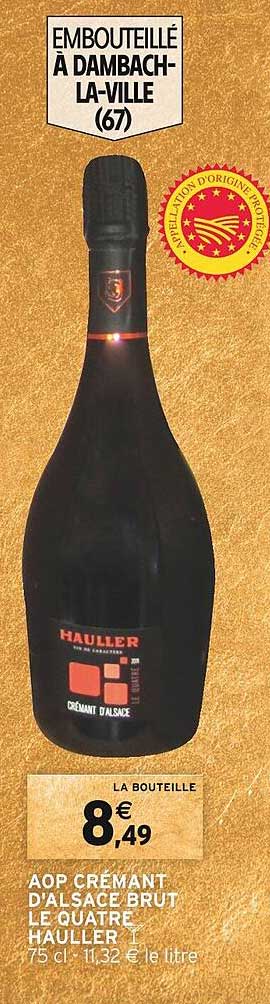 aop crémant d'alsace brut le quatre hauller