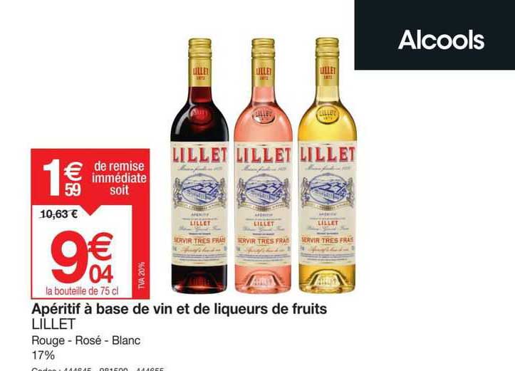 apéritif à base de vin et de liqueurs de fruits lillet