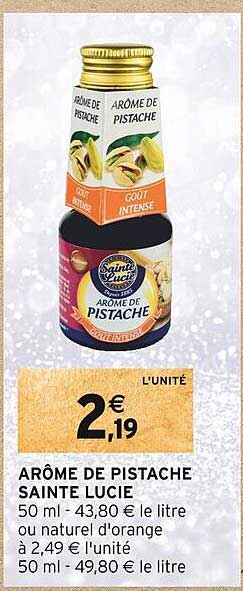 arôme de pistache sainte lucie