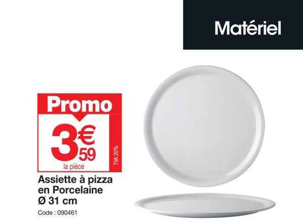 assiete à pizza en porcelaine ø 31cm