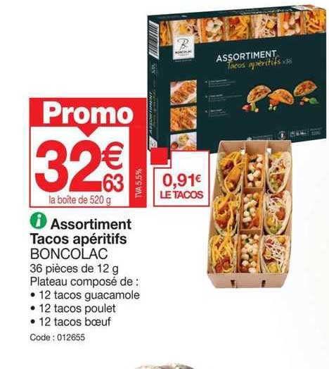Assortiment Tacos Apéritifs Boncolac