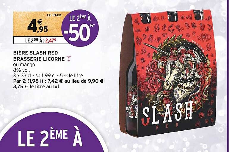 Bière Slash Red Brasserie Licorne Le 2ème à 50%