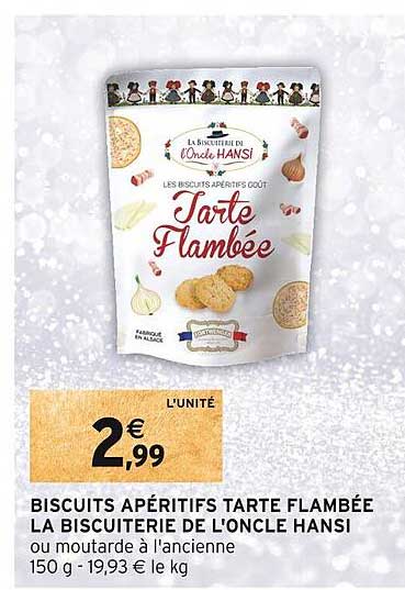 biscuits apéritifs tarte flambée la biscuiterie de l'oncle hansi