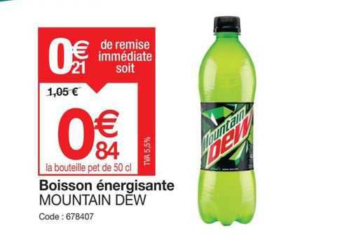 boisson énergisante mountain dew