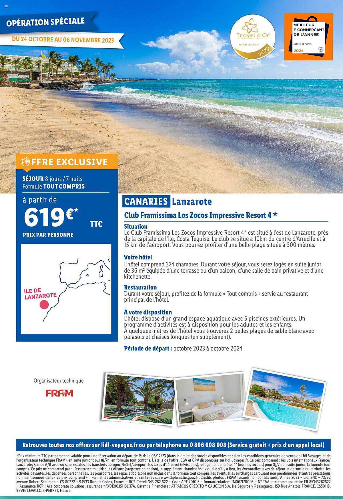 Canaries Lanzarote : Club Framissima Los Zocos Impressive Resort 4*