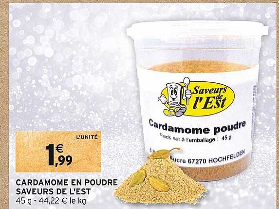 cardamome en poudre saveurs de l'est
