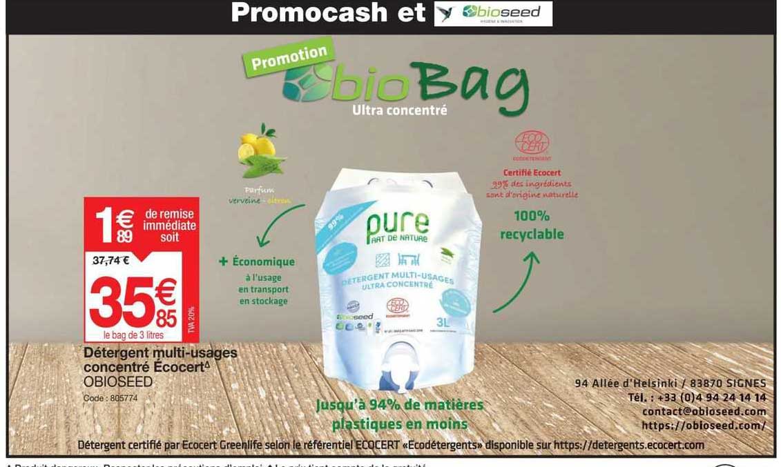 détergent multi-usages concentré écocert obioseed