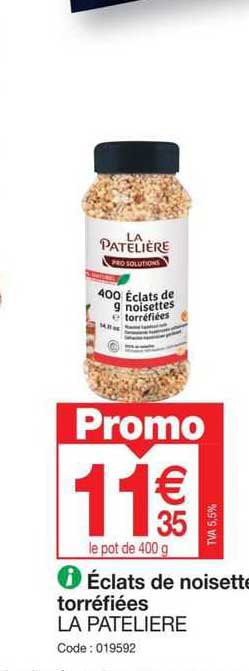 éclats de noisette torréfiées la pateliere