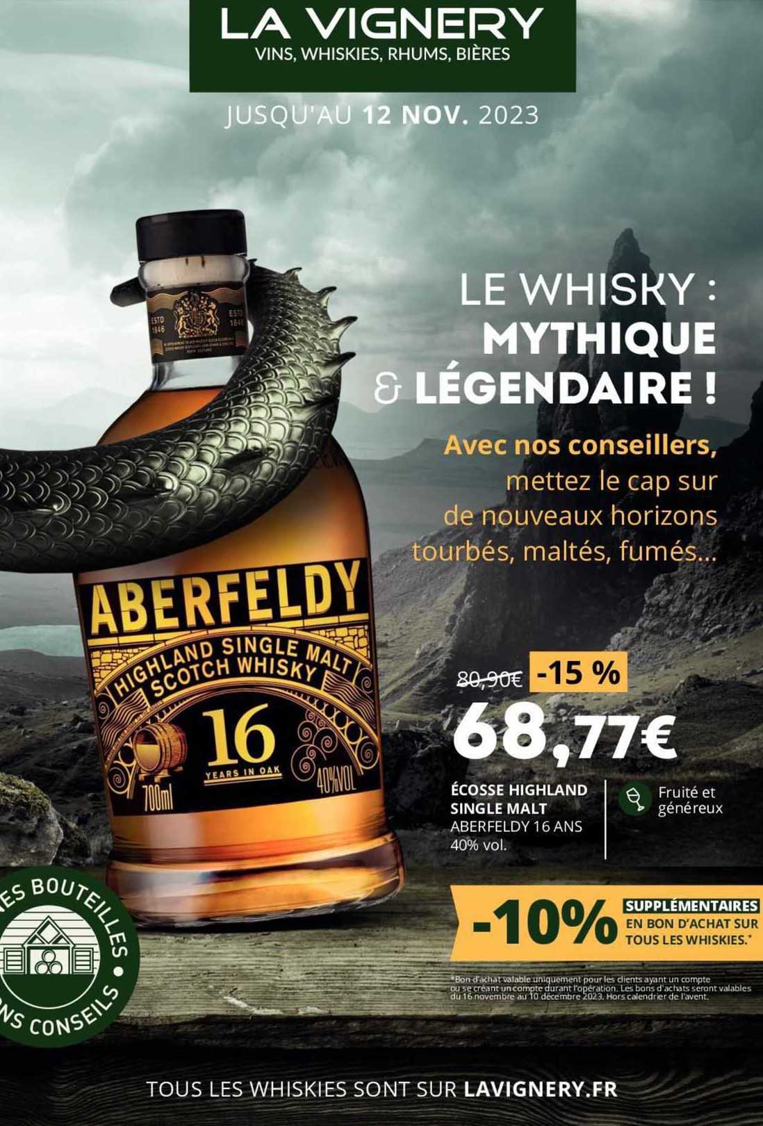 écosse highland single malt aberfeldy 16 ans