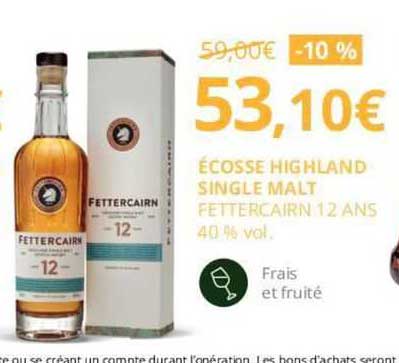 écosse highland single malt fettercairn 12 ans