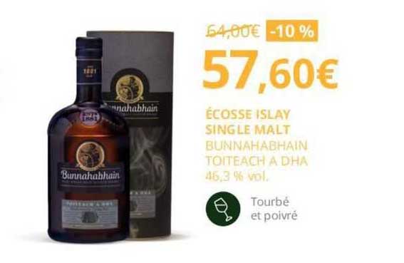 écosse islay single malt bunnahabhain toiteach a dha