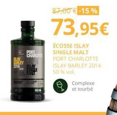 écosse islay single mart port charlotte islay barley 2014