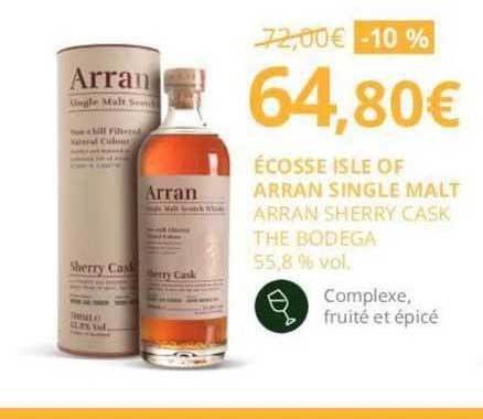 écosse isle of arran single malt arran sherry cask the bodega