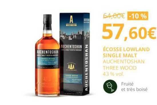 écosse lowland single malt auchentoshan three wood