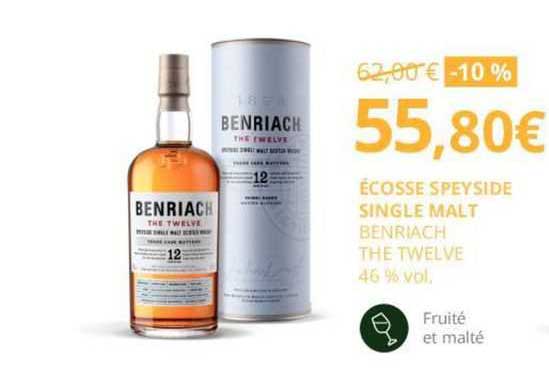 écosse speyside single malt benriach the twelve