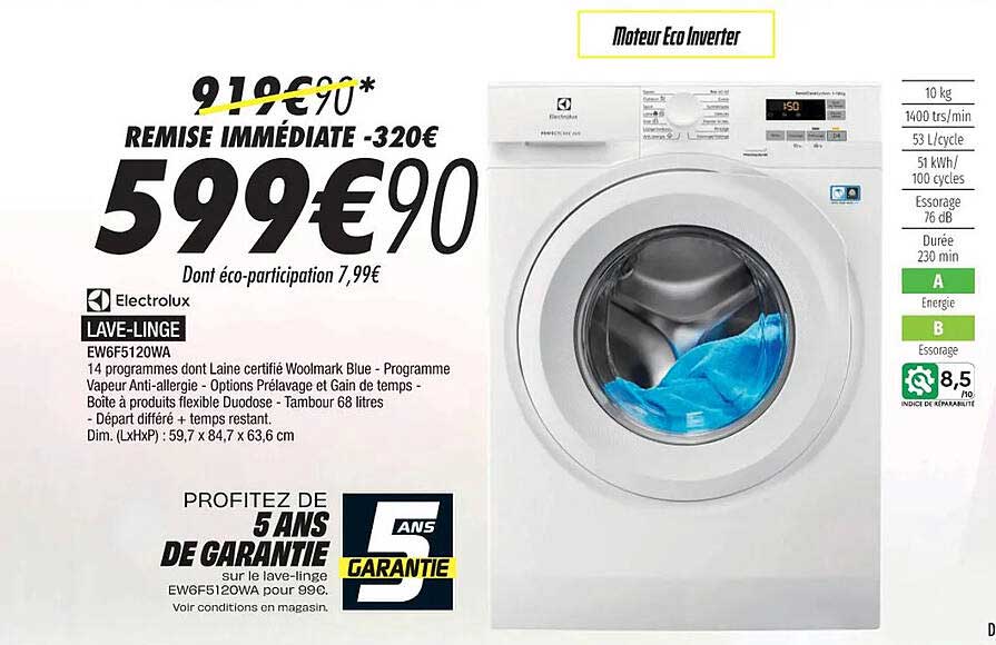 electrolux lave-linge
