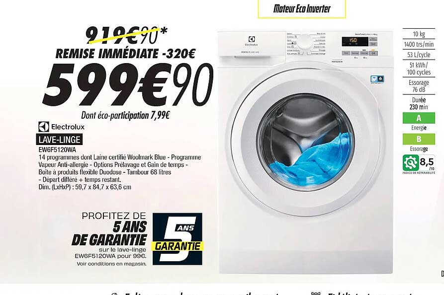 electrolux lave-linge