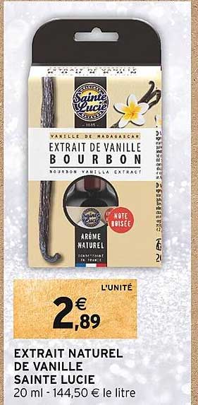 extrait naturel de vanille sainte lucie