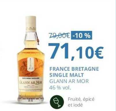 france bretagne single malt glann ar mor 46% vol.