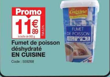fumet de poisson déshydraté en cuisine