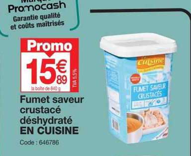 Fumet Saveur Crustacé Déshydraté En Cuisine