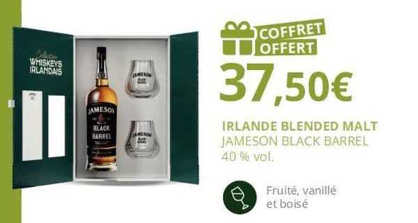 irlande blended malt jameson black barrel 40% vol.