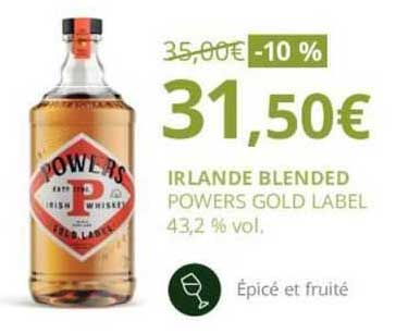 irlande blended powers gold label 43.2% vol