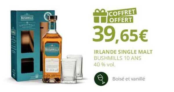 irlande single malt bushmills 10 ans 40% vol