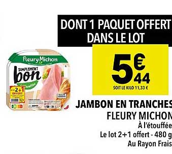 jambon en tranches fleury michon