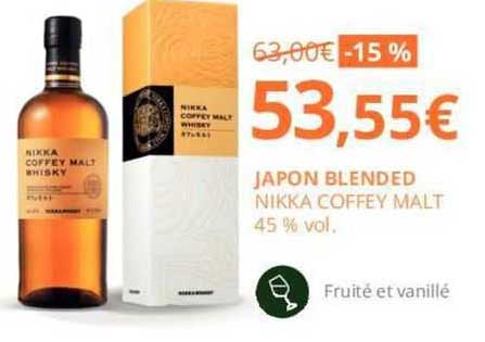 japon blended nikka coffey malt 45 % vol.