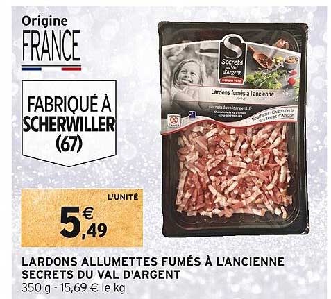 lardons allumettes fumés à l'ancienne secrets du val d'argent