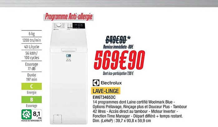 lave-linge electrolux