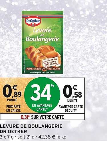 levure de boulangerie dr oetker