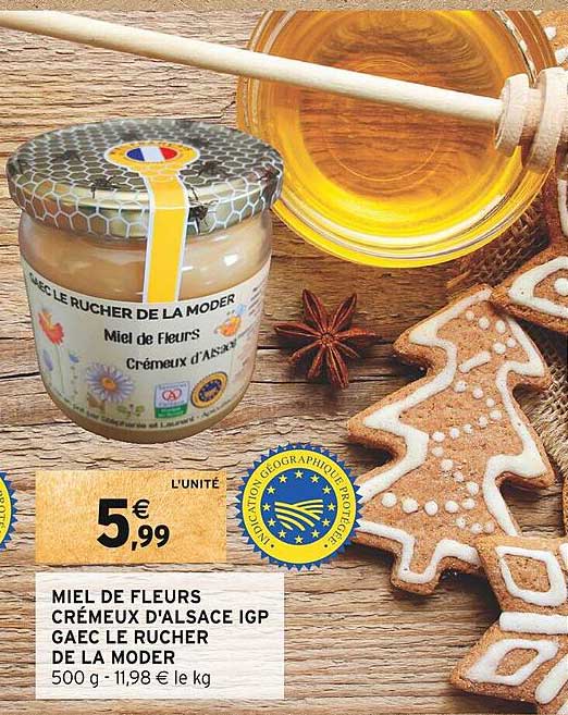 miel de fleurs crémeux d'alsace igp gaec le rucher de la moder