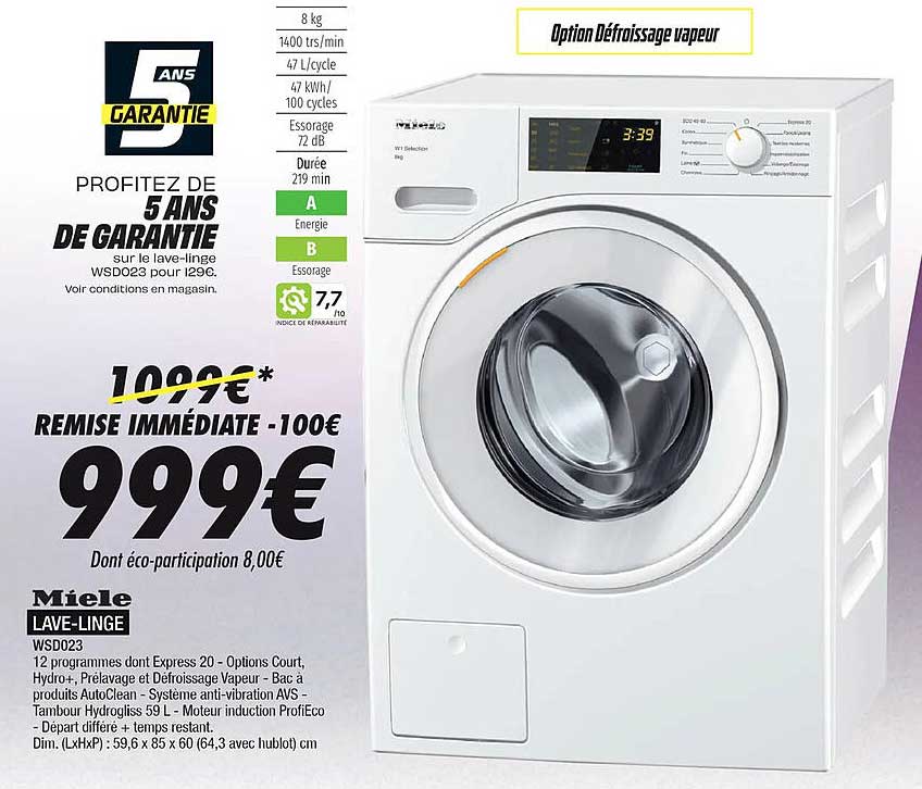 mile lave-linge