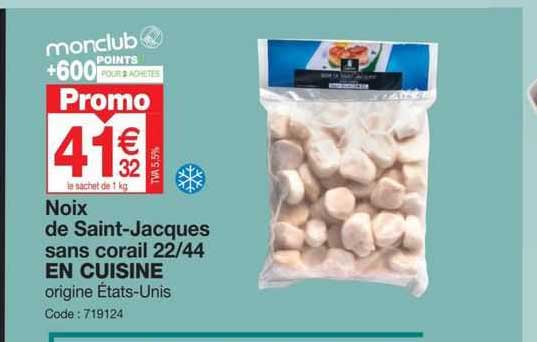 noix de saint-jacques sans corail 22/44 en cuisine